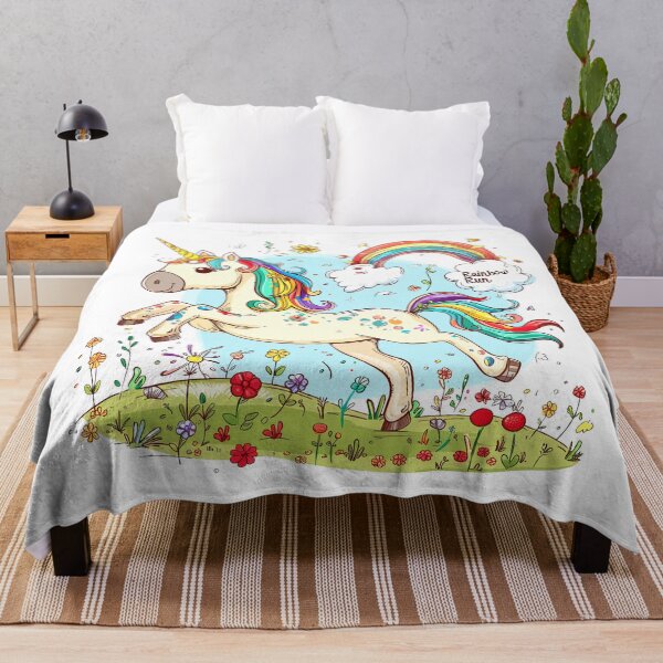 Item preview, Rainbow Run: Magical Unicorn in a Meadow designed and sold by kjon88.