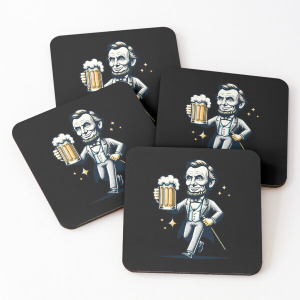Item preview, Boozing Abraham Lincoln Funny Cartoon Mascot designed and sold by LuminOrb.