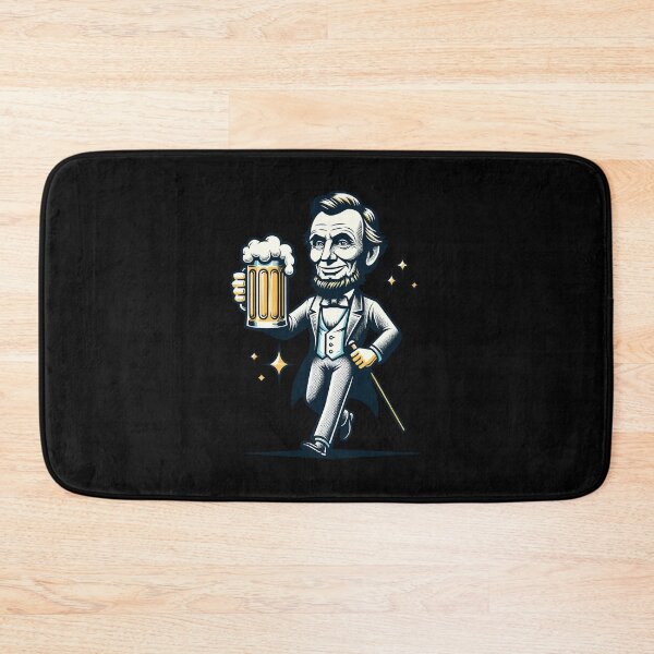 Item preview, Boozing Abraham Lincoln Funny Cartoon Mascot designed and sold by LuminOrb.