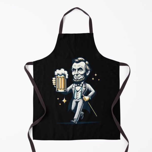 Item preview, Boozing Abraham Lincoln Funny Cartoon Mascot designed and sold by LuminOrb.