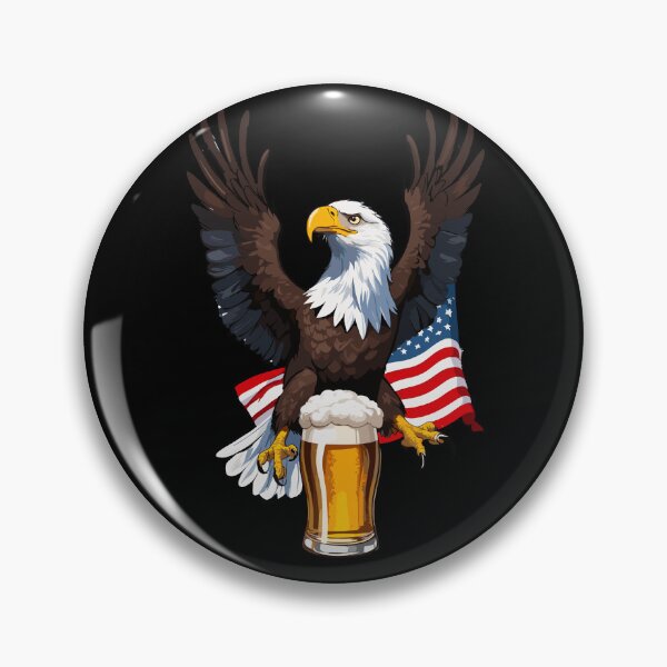 Item preview, Patriotic Bald Eagle With Beer Mug Celebrate designed and sold by LuminOrb.