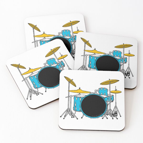 Item preview, Blue Drum Kit Drummer Musician designed and sold by doodlerob.
