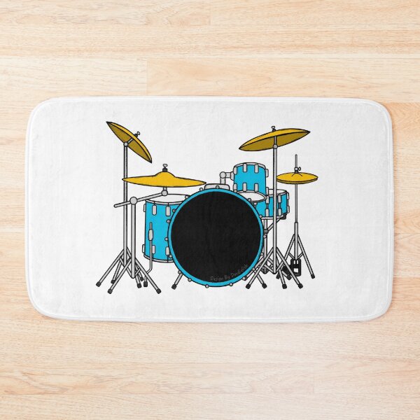 Item preview, Blue Drum Kit Drummer Musician designed and sold by doodlerob.