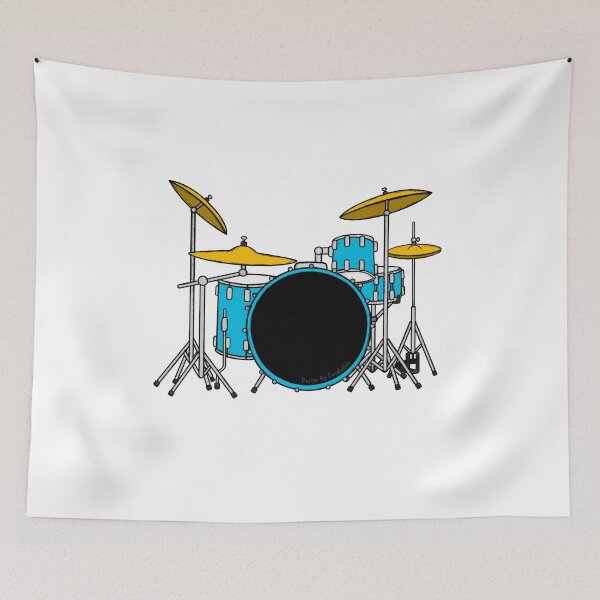 Item preview, Blue Drum Kit Drummer Musician designed and sold by doodlerob.