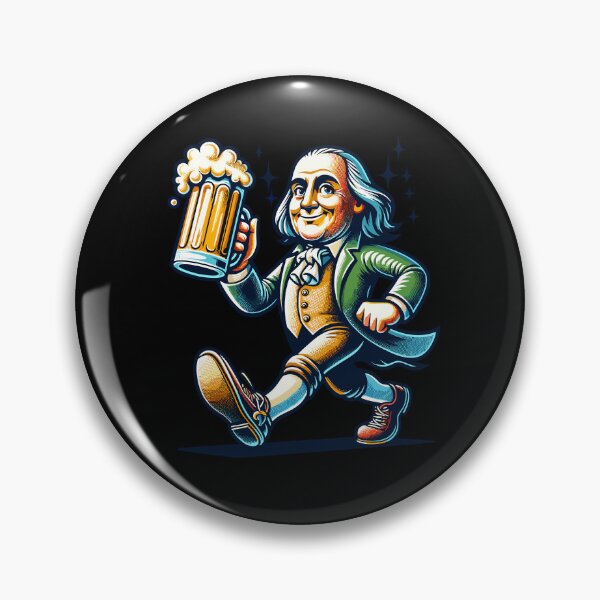 Item preview, Boozing Benjamin Franklin With Beer Mug designed and sold by LuminOrb.