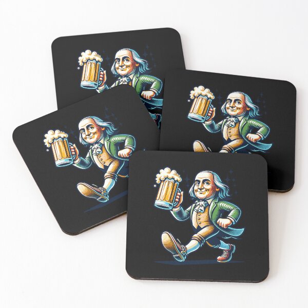 Item preview, Boozing Benjamin Franklin With Beer Mug designed and sold by LuminOrb.