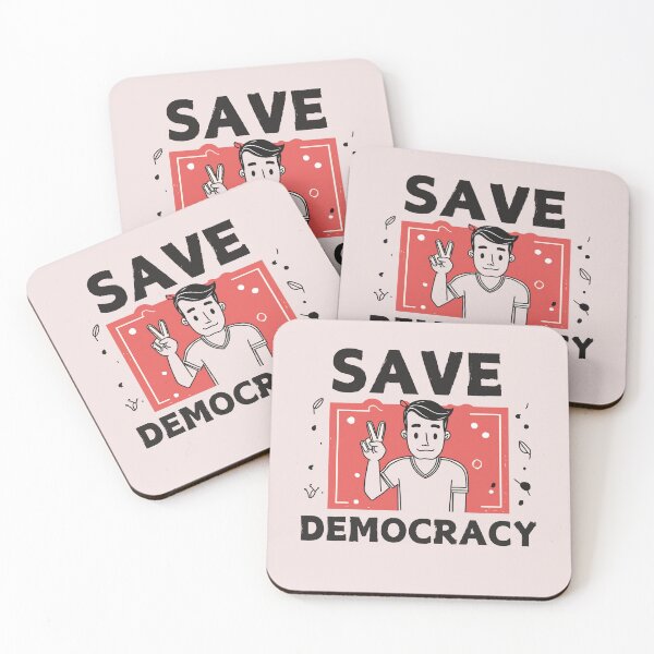 Item preview, Save Democracy Peace Sign designed and sold by PaulHawkDesigne.