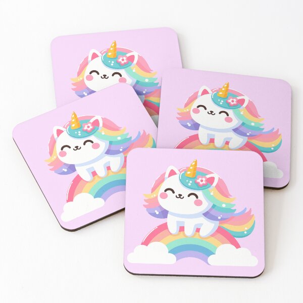 Item preview,  Cute Unicorn Cat Adorable Magical Rainbow Kitty designed and sold by MS-designs-47.