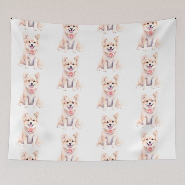 Item preview, Charming Watercolor Dog in Retro Style designed and sold by Victoria Riabov.