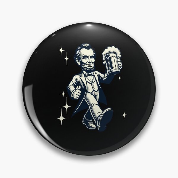 Item preview, Boozing Abraham Lincoln Funny Cartoon Mascot designed and sold by LuminOrb.