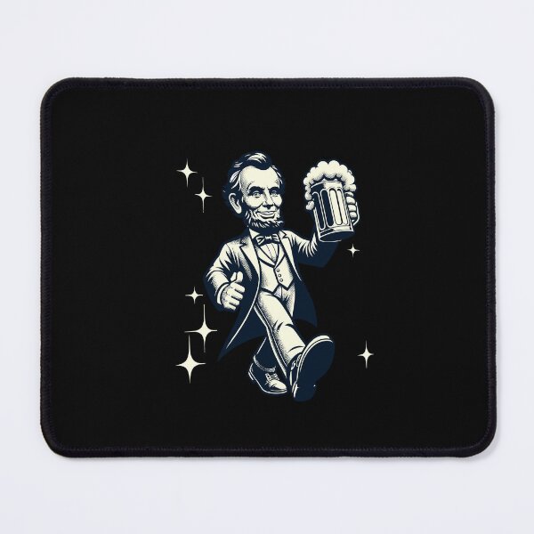 Item preview, Boozing Abraham Lincoln Funny Cartoon Mascot designed and sold by LuminOrb.