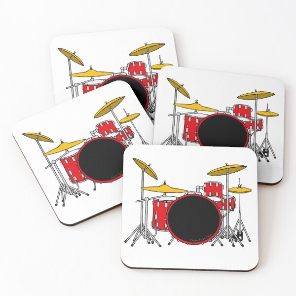 Item preview, Red Drum Kit Drummer Musician designed and sold by doodlerob.