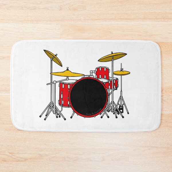 Item preview, Red Drum Kit Drummer Musician designed and sold by doodlerob.