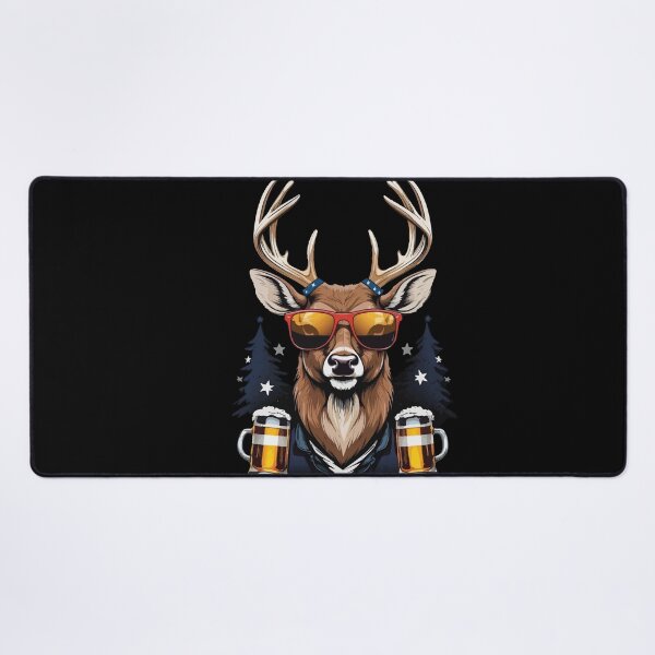 Item preview, Funny Boozing Deer American Flag Beer Drinking designed and sold by LuminOrb.