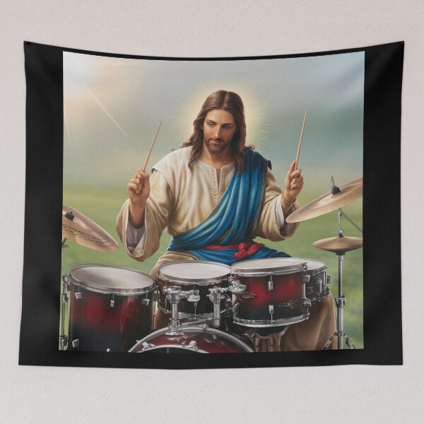 Item preview, JESUS DRUMMER" : JESUS PLAYING DRUM designed and sold by Obinne.