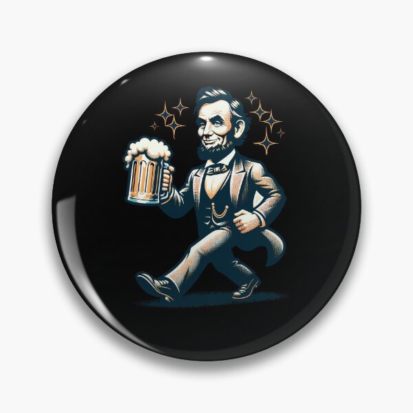 Item preview, Boozing Abraham Lincoln Funny Cartoon Mascot designed and sold by LuminOrb.
