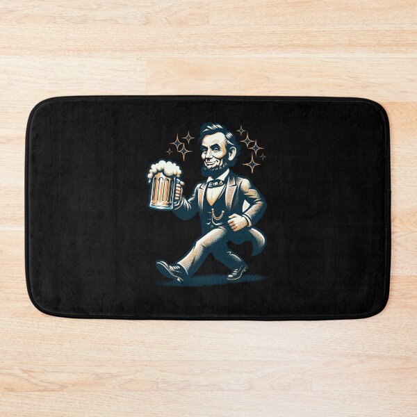 Item preview, Boozing Abraham Lincoln Funny Cartoon Mascot designed and sold by LuminOrb.
