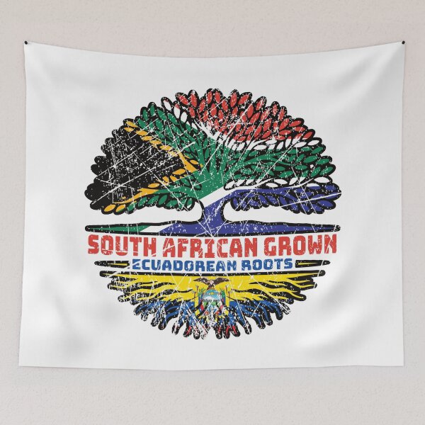Item preview, Ecuador Ecuadorian Ecuadorean Ecuadoran South African South Africa Tree Roots Flag designed and sold by FlagX.