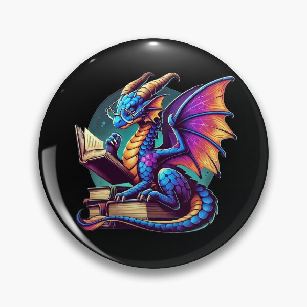 Item preview, Dragon Reading a Book Bookworm Book Lover designed and sold by BlueBerry-Pengu.