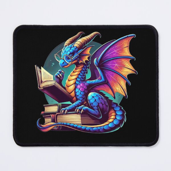 Item preview, Dragon Reading a Book Bookworm Book Lover designed and sold by BlueBerry-Pengu.