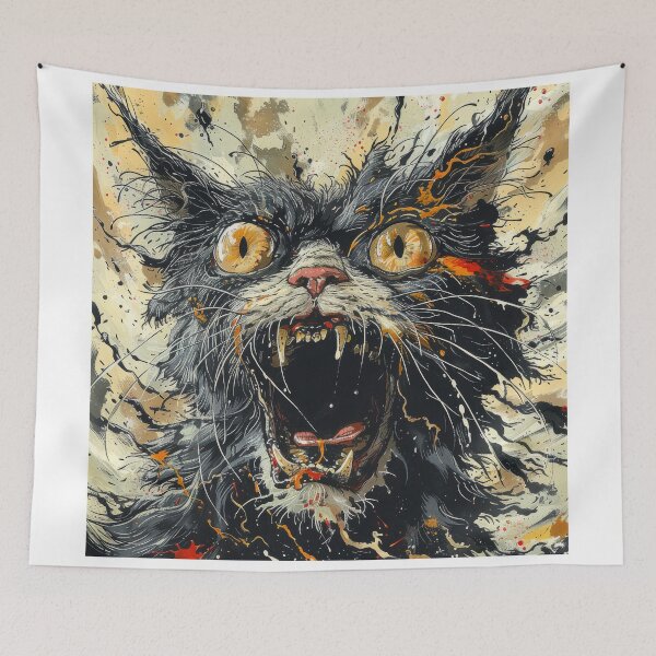 Item preview, Cat with playful paws designed and sold by wolfgangrainer.