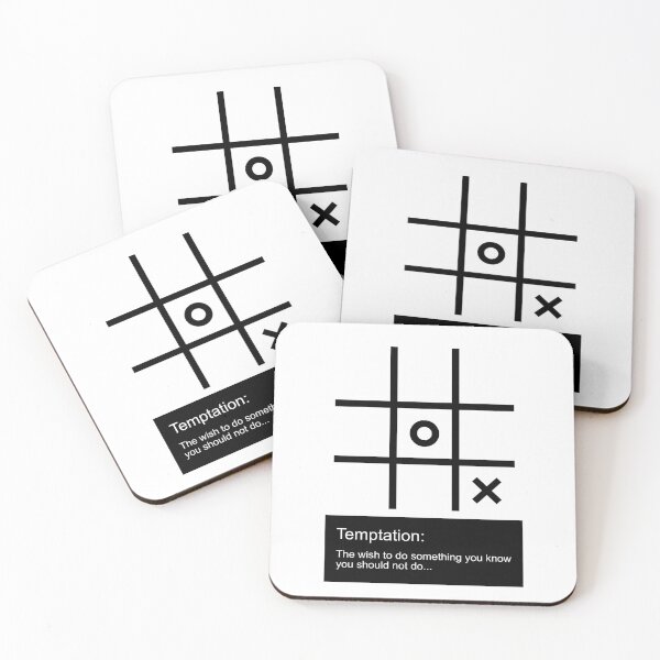 Item preview, Temptation - Tic tac toe designed and sold by SquareKeyStudio.