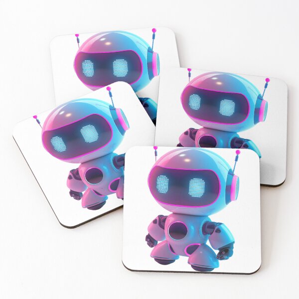 Item preview, A futuristic robotic entity with a round head, two antennae protruding from its sides, and a digital display on its face designed and sold by artumbre.