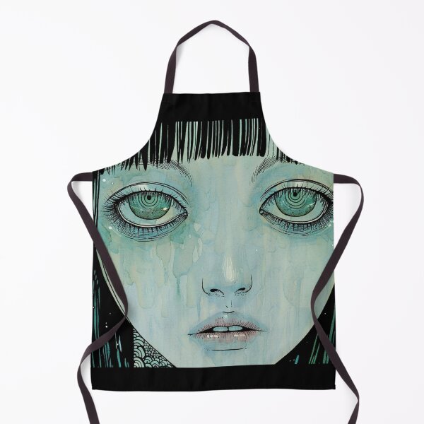 Item preview, teal dream - psychedelic anime manga girl panorama designed and sold by ForsakenFrames.