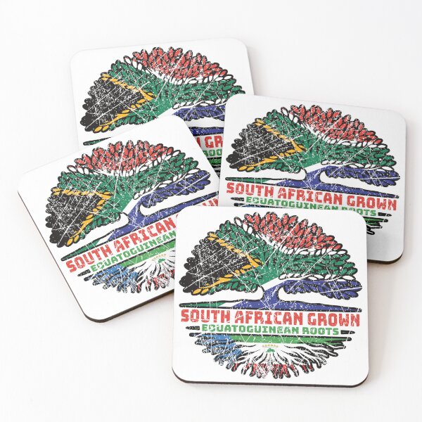 Item preview, Equatorial Guinea Equatoguinean South African South Africa Tree Roots Flag designed and sold by FlagX.
