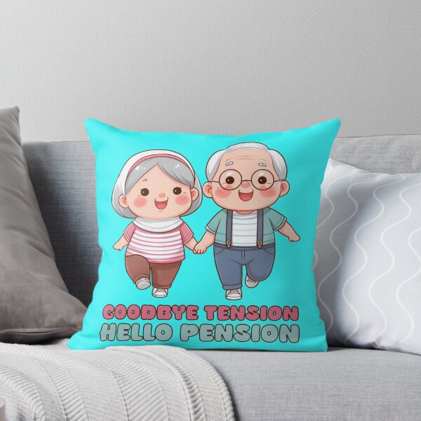 Item preview, Goodbye Tension Hello Pension - Kawaii Old Couple designed and sold by Teepot888.