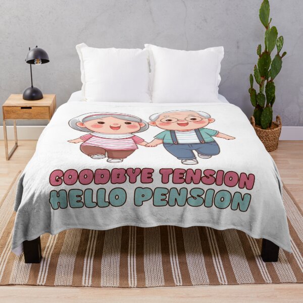 Item preview, Goodbye Tension Hello Pension - Kawaii Old Couple designed and sold by Teepot888.