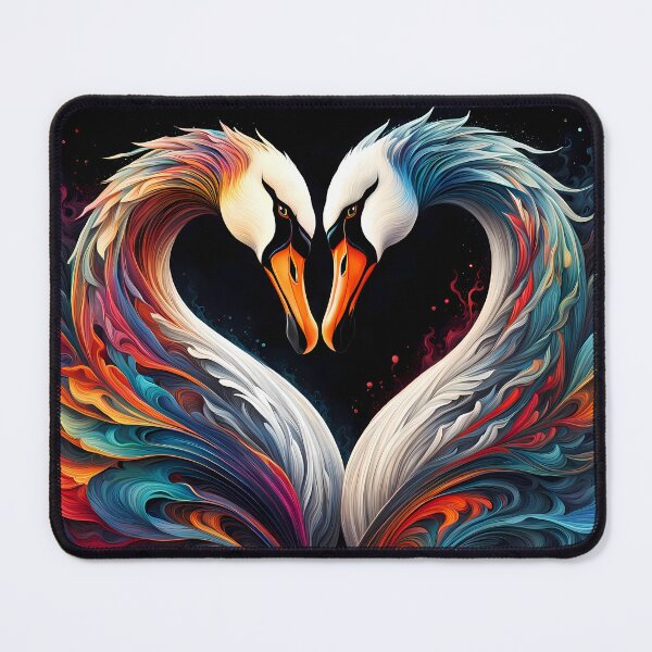 Item preview, Swan Tidal Waves Meeting to Create a Heart, Ai Generated Art designed and sold by ACC .