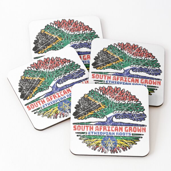Item preview, Ethiopia Ethiopian South African South Africa Tree Roots Flag designed and sold by FlagX.