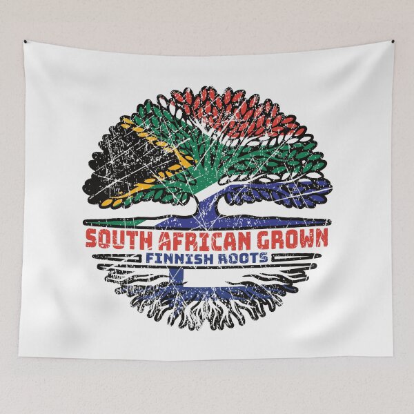 Item preview, Finland Finnish South African South Africa Tree Roots Flag designed and sold by FlagX.