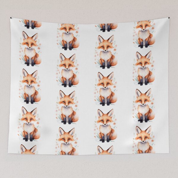 Item preview, Cute Watercolor Fox Art designed and sold by Victoria Riabov.