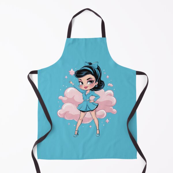 Item preview, stylized cartoon of Anime princess with large eyes, blue hair, and ballet attire, wearing a tiara designed and sold by macadolie.