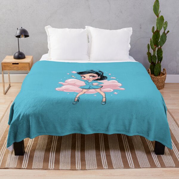 Item preview, stylized cartoon of Anime princess with large eyes, blue hair, and ballet attire, wearing a tiara designed and sold by macadolie.