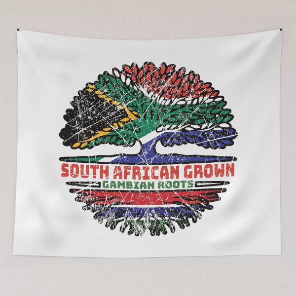 Item preview, Gambia Gambian South African South Africa Tree Roots Flag designed and sold by FlagX.