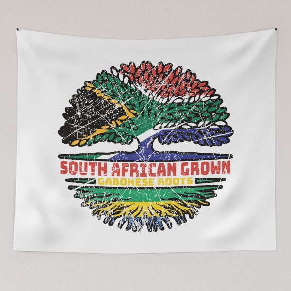 Item preview, Gabon Gabonese South African South Africa Tree Roots Flag designed and sold by FlagX.