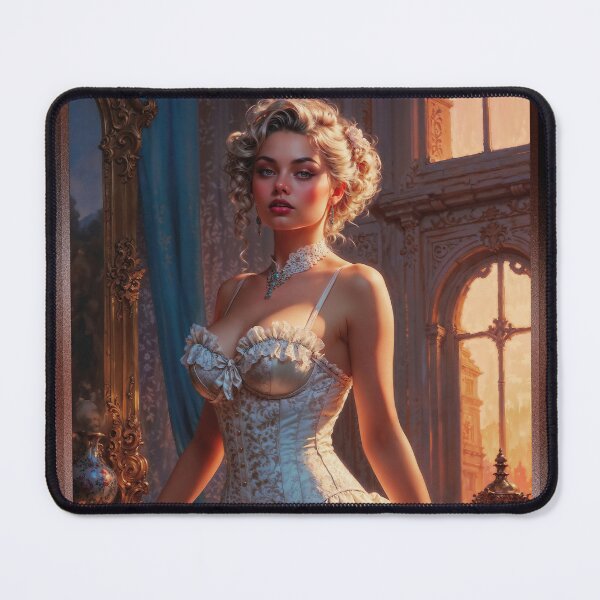 Item preview, An Enchanting And Elegant Victorian Beauty In A Classic Corset Stunning AI Concept Art by Xzendor7 designed and sold by Xzendor7 Digital Art Creations.