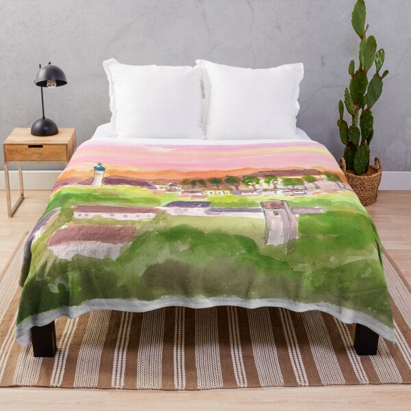 Item preview, Etzenhausen Upper Bavaria View of Castle with Old Town and Alps designed and sold by artshop77.