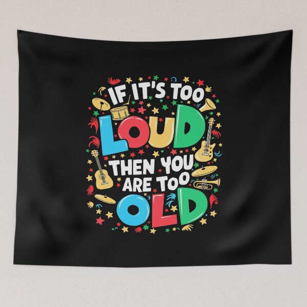 Item preview, If it's To Loud Sound System kids playful colouful guitar drums trumpet designed and sold by w1ckerman.