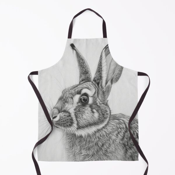 Item preview, Black and white Rabbit pencil drawing designed and sold by Pencil-Art.