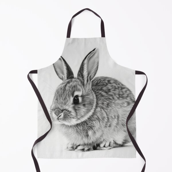 Item preview, Black and white Rabbit pencil drawing designed and sold by Pencil-Art.