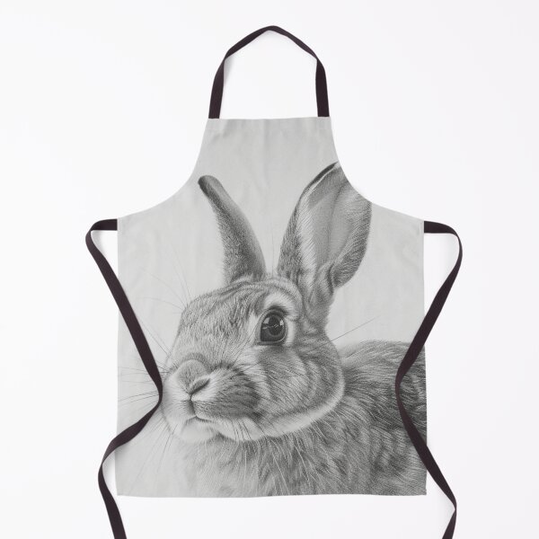 Item preview, Black and white Rabbit pencil drawing designed and sold by Pencil-Art.