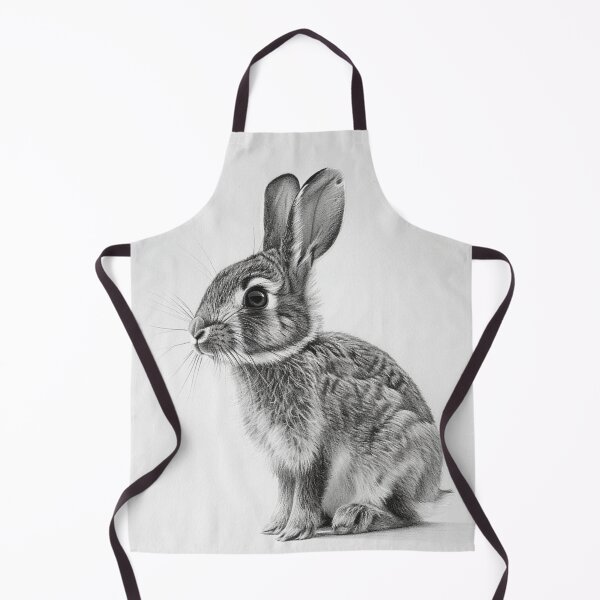 Item preview, Black and white Rabbit pencil drawing designed and sold by Pencil-Art.