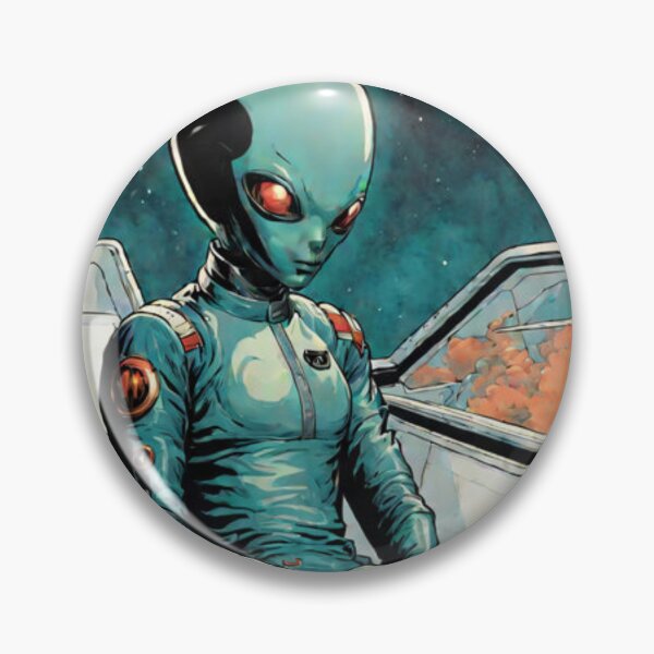 Item preview, Retro Space Alien Pilot designed and sold by Planetporridge.