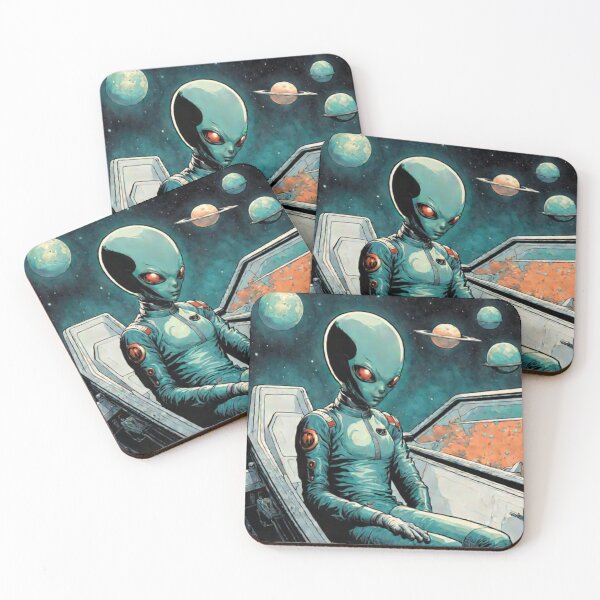 Item preview, Retro Space Alien Pilot designed and sold by Planetporridge.