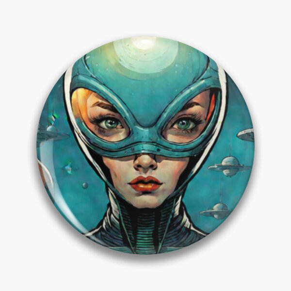 Item preview, Retro Design Space Alien Woman Art  designed and sold by Planetporridge.