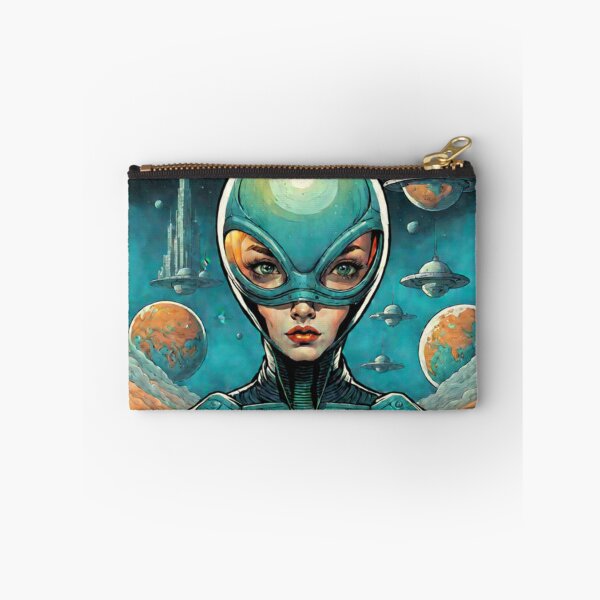 Item preview, Retro Design Space Alien Woman Art  designed and sold by Planetporridge.